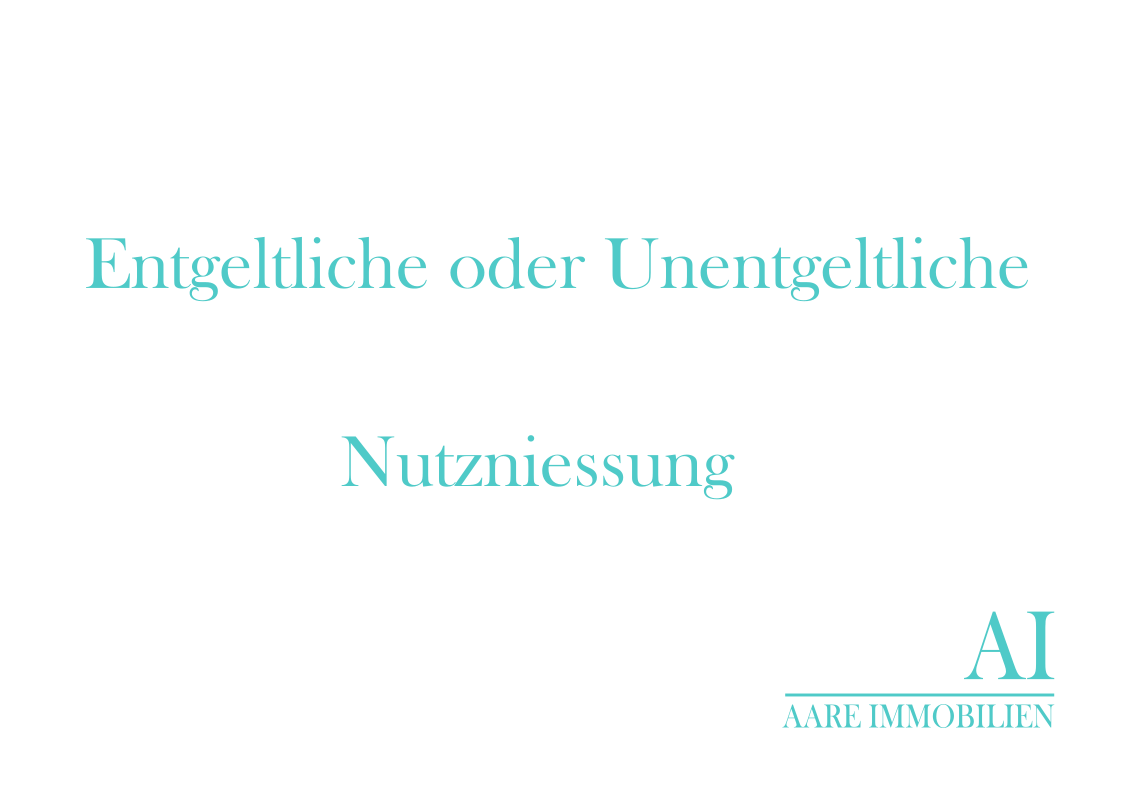 Nutzniessung und Wohnrecht